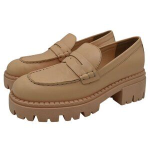 Free People Womens Size EU 37.5 Lyra Lug Cantaloupe Sole Slip On Loafers Shoes